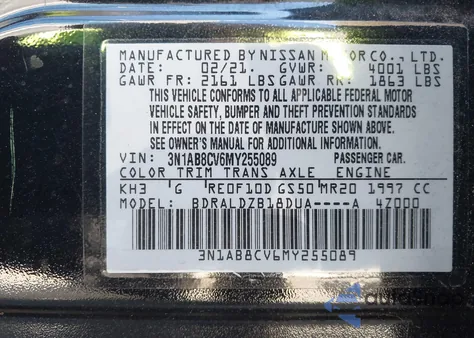 2021 Nissan Sentra Sv Xtronic Cvt z USA, uszkodzony, nr VIN 3N1AB8CV6MY255089